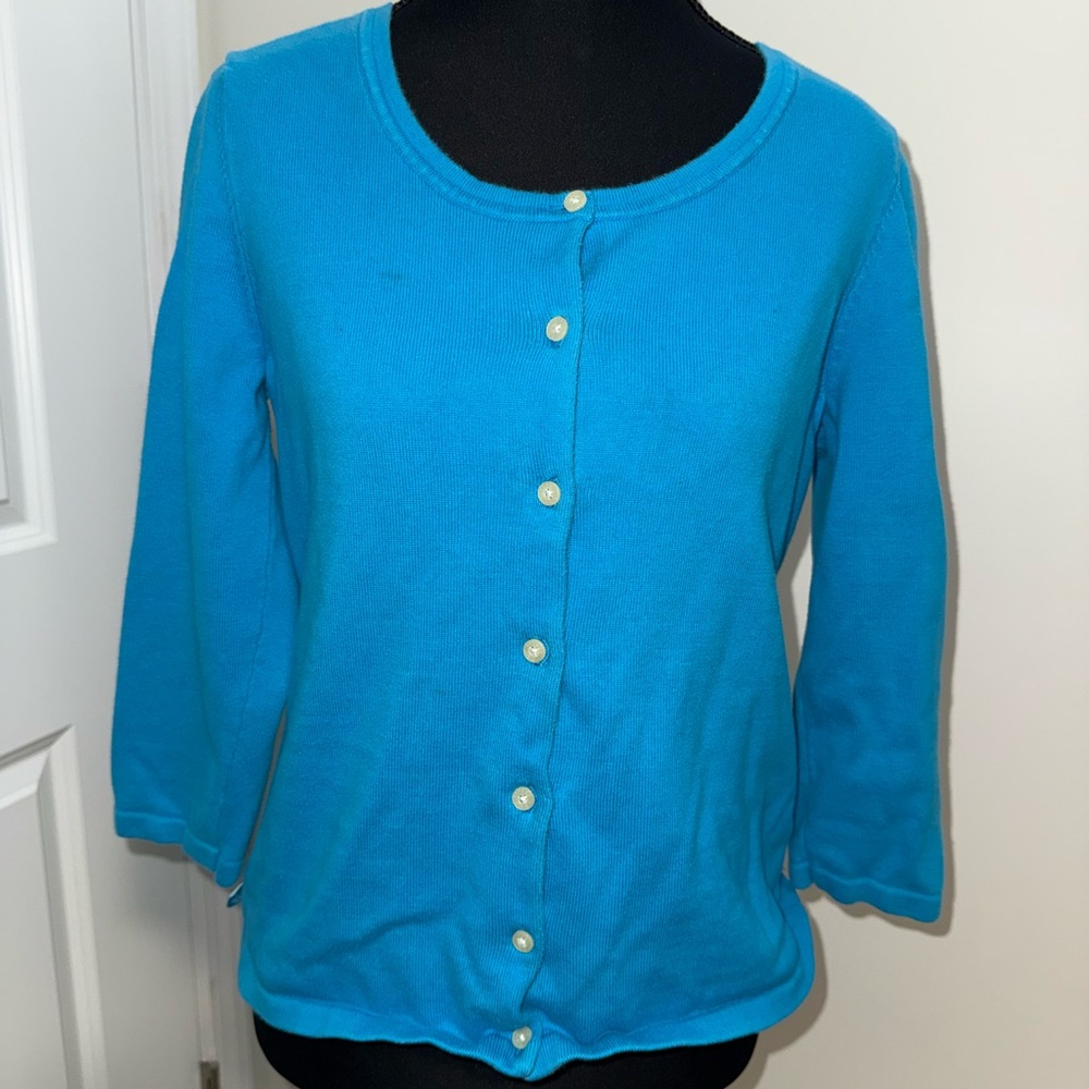 Lauren Ralph Lauren Vintage blue button-up sweater
